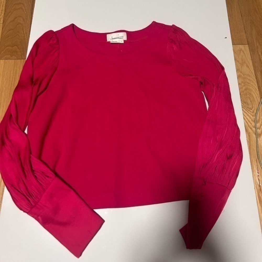 Anthropologie pink balloon‎ sleeve shirt